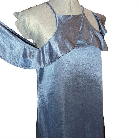 ‎Express metallic blue dress NWT - Picture 3 of 8